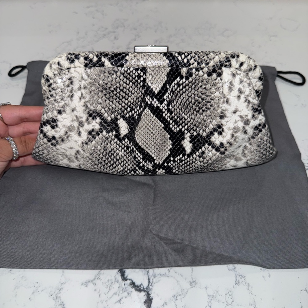 Balenciaga Cloud XS Python Embossed Clutch - Picture 4 of 7